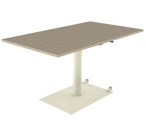 Table Mano mobile rectangulaire hauteur réglable plateau stratifié ABS Mobidecor