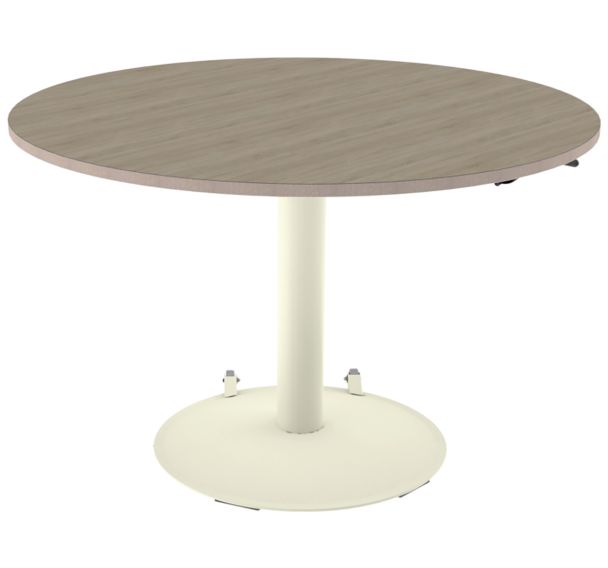 Table Mano mobile ronde Ø120 cm hauteur réglable plat stratifié alaisé Mobidecor