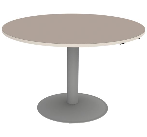 Table Mano ronde Ø120 cm hauteur réglable plateau stratifié alaisé Mobidecor