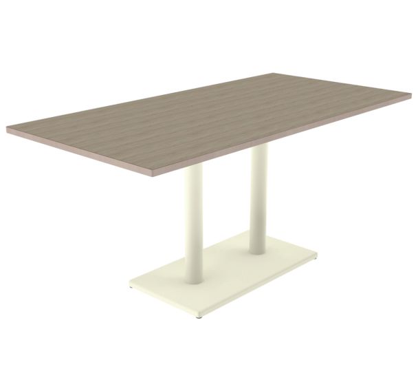 Table Menorca T6 rectangulaire prof 80 cm plat ép. 24 mm stra. alaisé Mobidecor