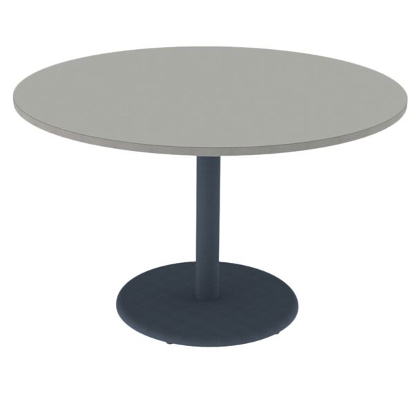 Table Menorca T6 ronde Ø120 cm plateau ép. 24 mm stratifié alaisé Mobidecor