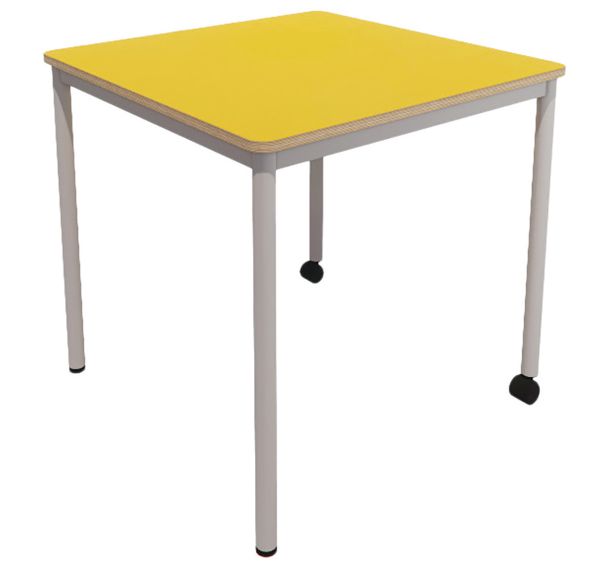 Table Multiflex carré 80x80cm H.72 piètement gris - Vanerum