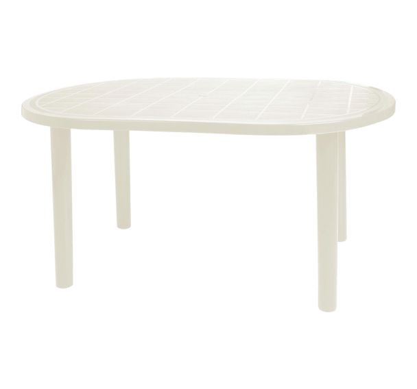 Table OLOT ovale polypropylène 140 x 90 cm - blanc