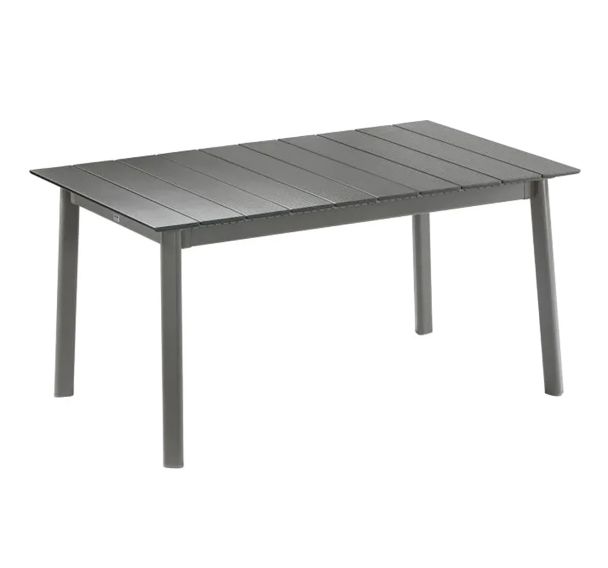 Table Oron 154 x 100 cm aluminium titane