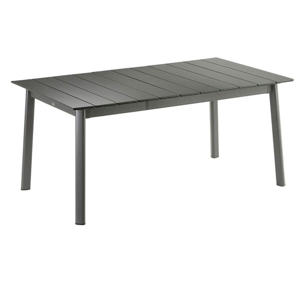 Table Oron extensible 170/205 x 100 cm alu titane