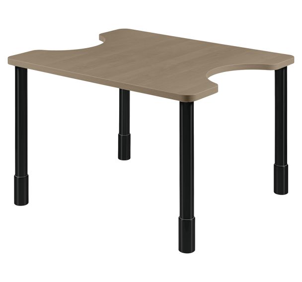 Table PMR 110 x 90 cm réglable en hauteur - stratifié Sunset Creation