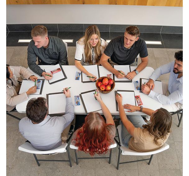 Table Pliante Nesting hauteur ajustable 3 positions L183x76 cm blanc-Lifetime