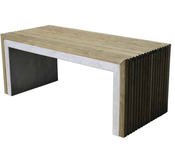 Table Prométhée 180 x 79 x 75 cm - pin / béton gris