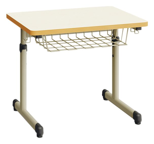 Table Quar simple 70x55 cm réglable beige/gris-Mirplay School