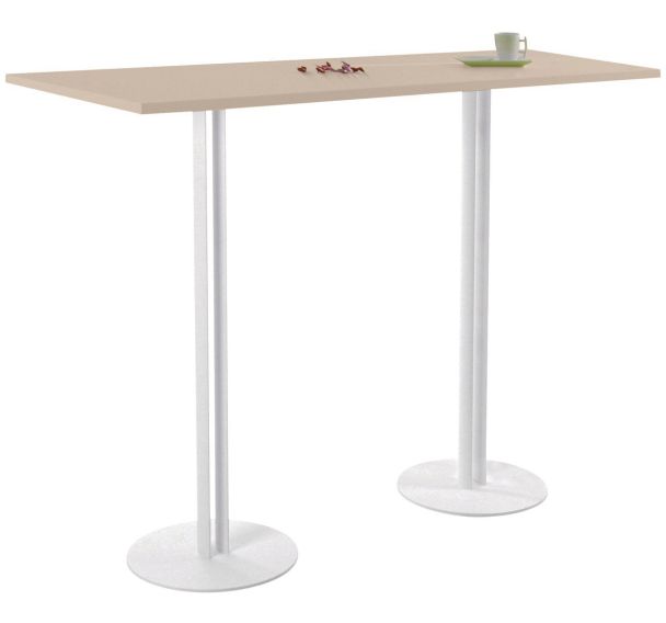 Table Roxane 2 pieds piètement 2 tubes 140x40 cm