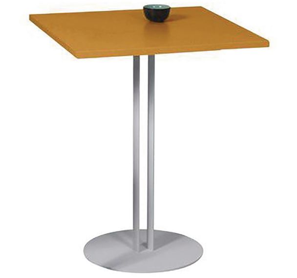 Table Roxane piètement 2 tubes 60x60 cm