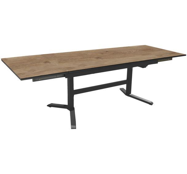 Table SOTTA 150/200/250 x 78 cm HPL/alu - chêne/graphite