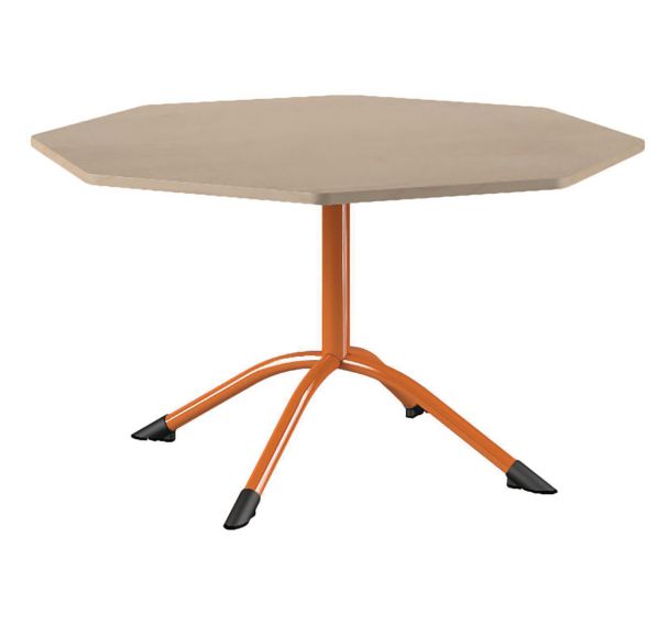 Table Sara octogonale Ø 120 cm fixe pièt.central stratifié-Mobidecor