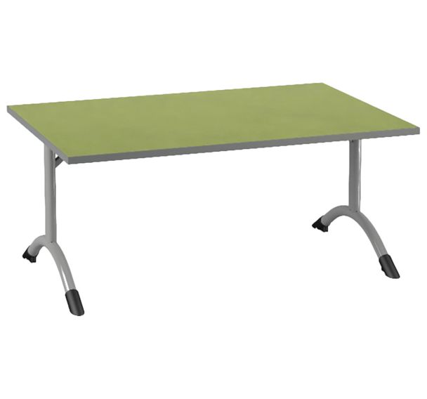 Table Sara rectangulaire 120 x 80 cm fixe dégagement latéral softop Mobidecor