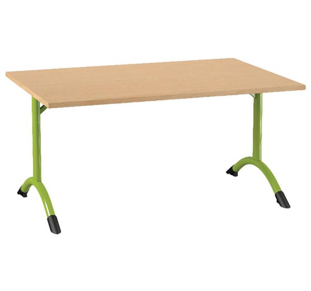 Table Sara rectangulaire 120 x 80 cm fixe dégagement latéral stratifié