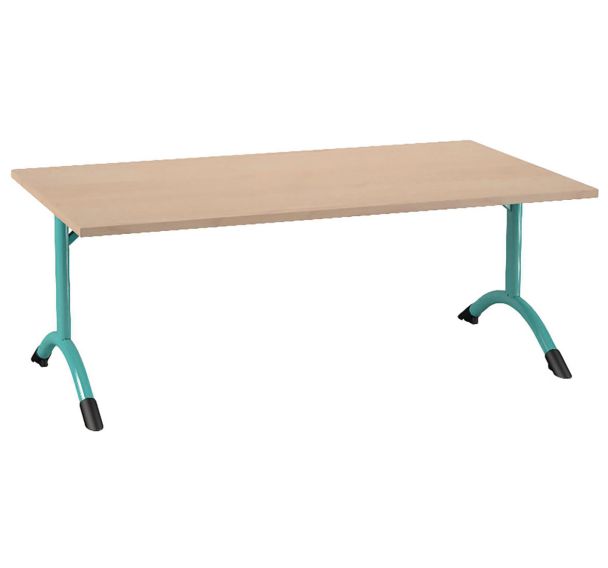 Table Sara rectangulaire 140 x 80 cm fixe dégagement latéral stratifié