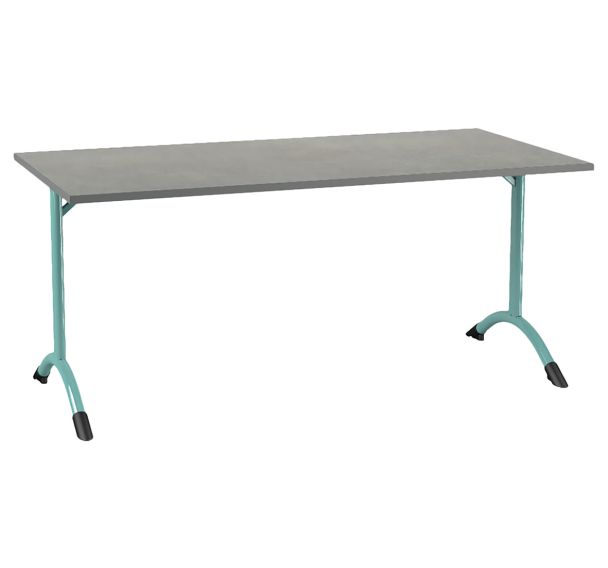 Table Sara rectangulaire 160 x 80 cm fixe dégagement latéral softop Mobidecor
