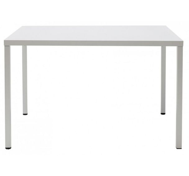Table Summer 120 x 80 cm zingué hauteur 75 cm - peint blanc