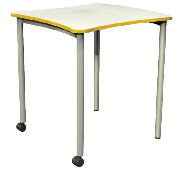 Table T6 à roulettes Daisy connect C pied gris Vanerum