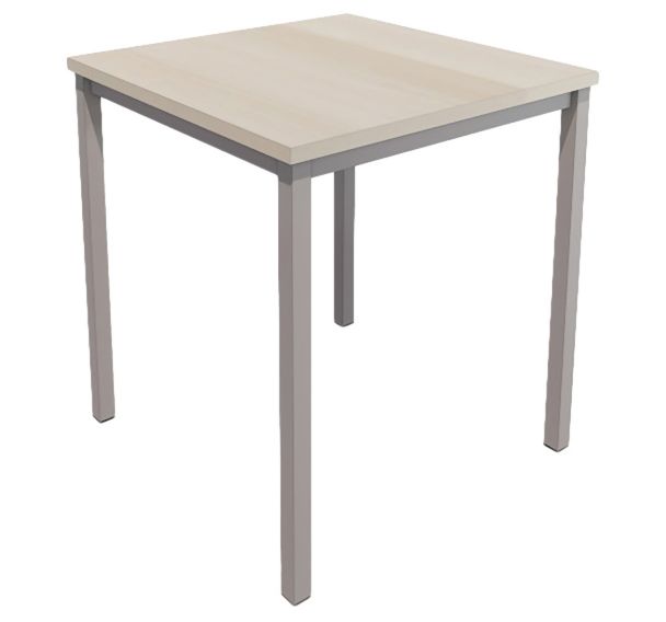 Table T carrée T6 hauteur 76 cm pied gris Vanerum