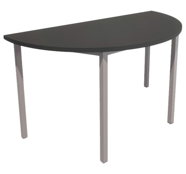 Table T demi ronde T6 hauteur 76 cm pied gris Vanerum