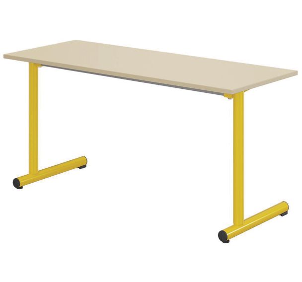 Table Tage fixe 130 x 50 cm mélaminé chants polypropylène - Mobidecor