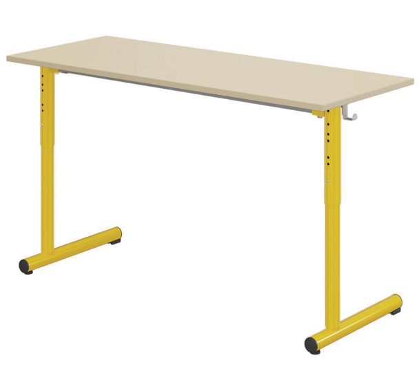 Table Tage réglable 130x50 cm T3 à T6 méla. Ch. polypro - Mobidecor