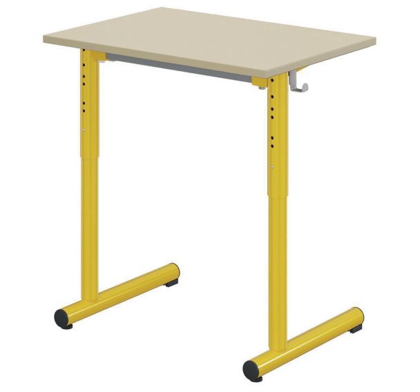 Table Tage réglable 70x50cm T3 à T6 méla. chants polypro. - Mobidecor