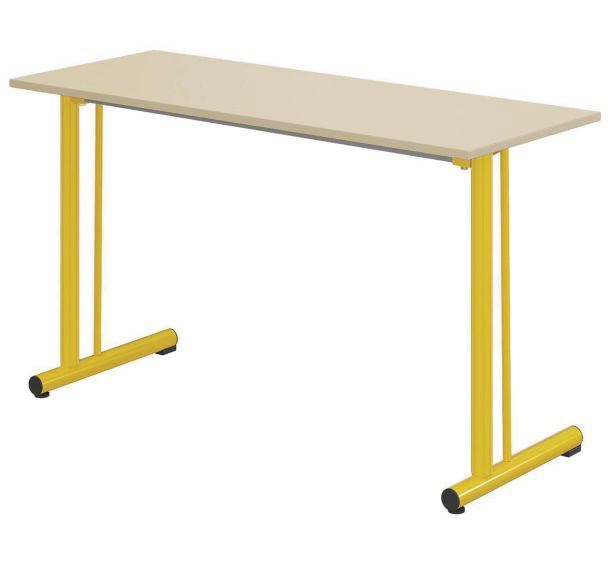 Table Tage renforcée 130x50cm fixe T6 méla. Ch. polypro - Mobidecor