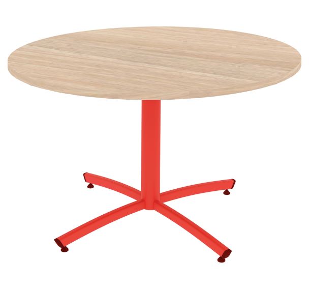 Table Tim Ø 120 cm piètement central plateau stratifié ABS Rodet