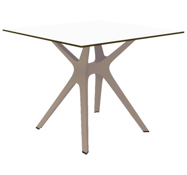 Table VELA S 90 x 90 cm résine phélonique/polypropylène/alu - RESOL