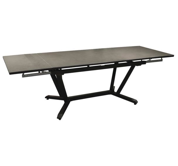 Table Vita 150/250 cm alu ceram kedra graphite/alley