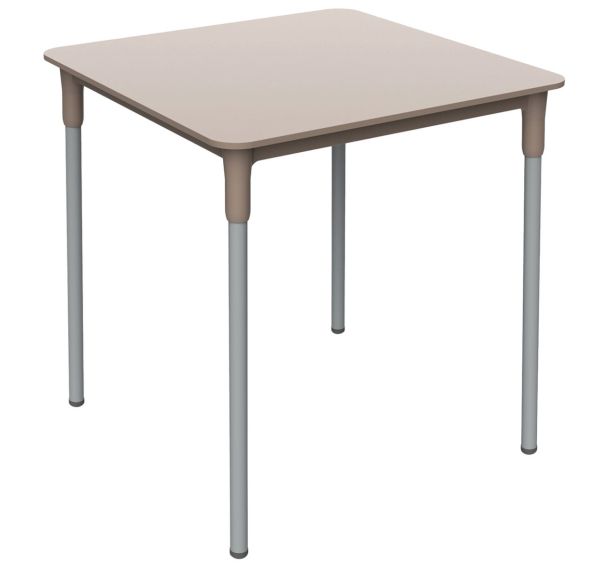 Table ZURICH 70 x 70 cm polypropylène/acier - GARBAR