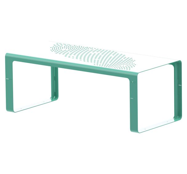 Table Zigzag 69 x 69 cm acier Tolerie Forezienne