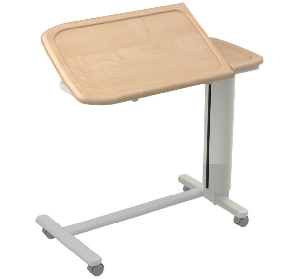 Table à manger au lit piètement H mixte polymère