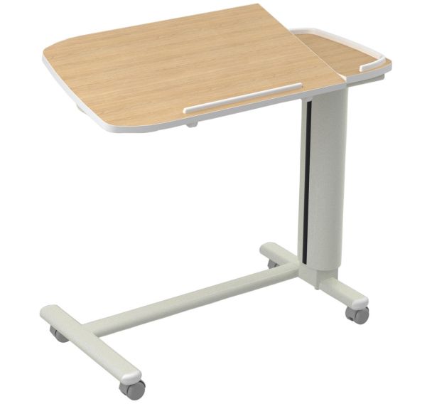 Table à manger au lit piètement H mixte stratifié