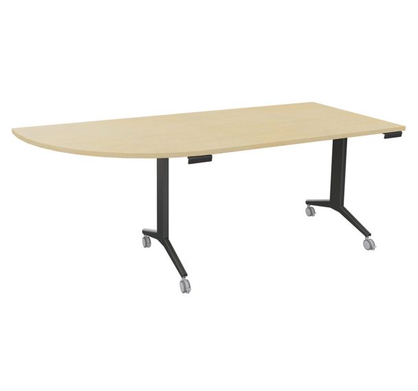Table abattante Avel angle intégré à gauche pied carbone