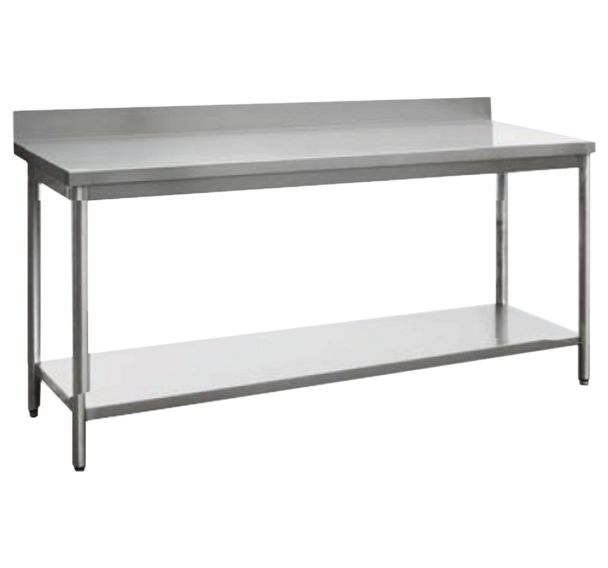 Table adossée avec étagère gamme 600- TDE148/SP