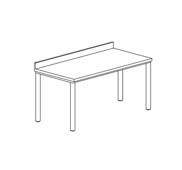 Table adossée gamme 600- TD206/1