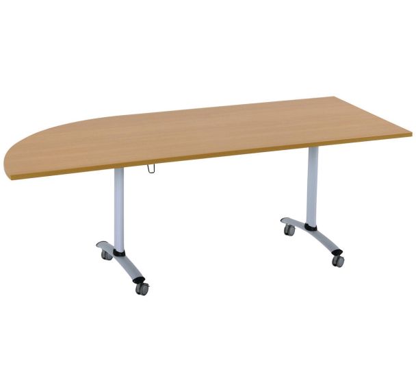 Table angle intégré à droite plateau mélaminé pivotant Axe - Manutan Expert