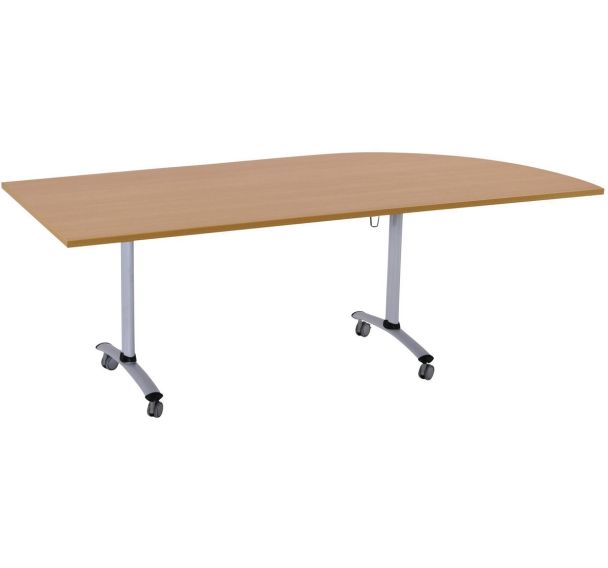 Table angle intégré à gauche plateau mélaminé pivotant Axe - Manutan Expert