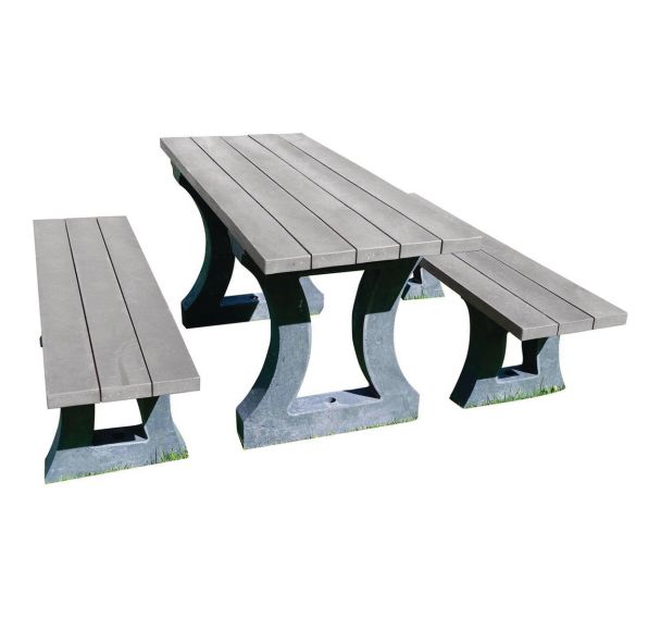 Table banc - banquette Arizona Eco plastique recyclé Espace Urbain
