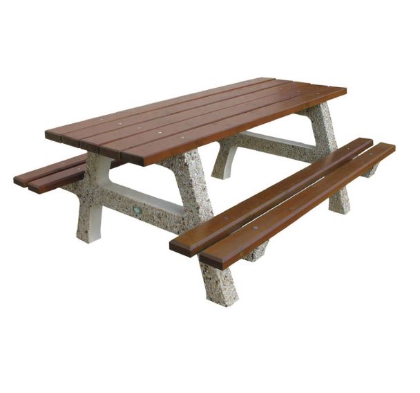 Table banc bois/béton Chilloux Sodifrex