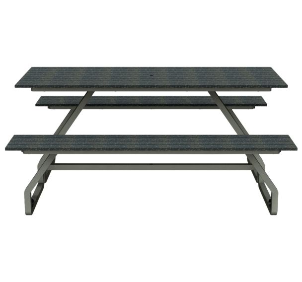 Table bancs CHARDONNAY lattes Ipra - structure alu - Urbemob