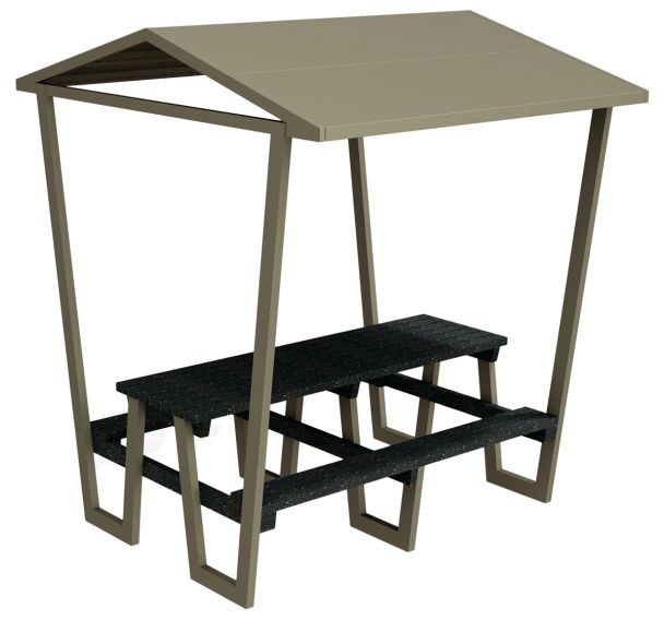 Table bancs Chardonnay couverte 220x188 cm Ipra/alu Urbemob