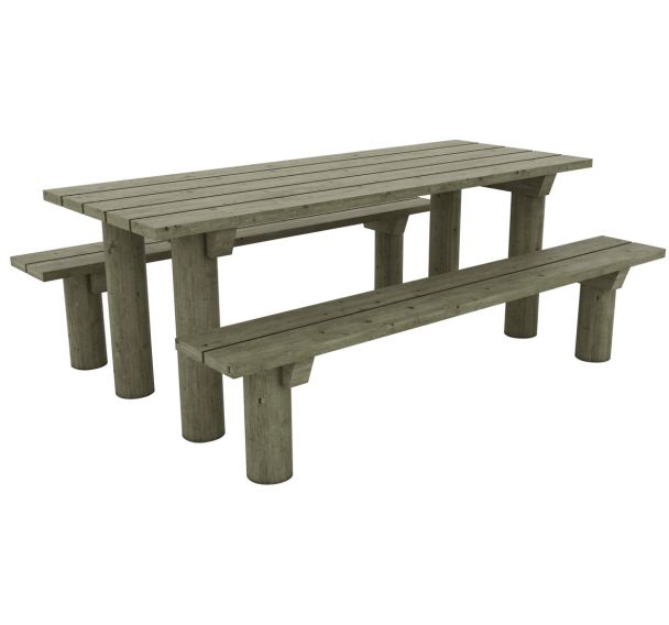 Table bancs Holavre 2 m - pin traité