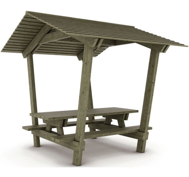 Table bancs Stagadon 240x260x250 cm - pin