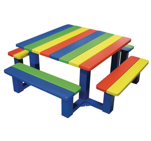 Table bancs multicolore Procity