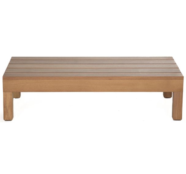 Table basse Aris 120 x 54 cm - plateau et piètement Iroko
