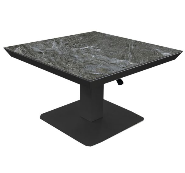 Table basse Colombo réglable 80 x 80 cm kedra/alu - lunar/graphite